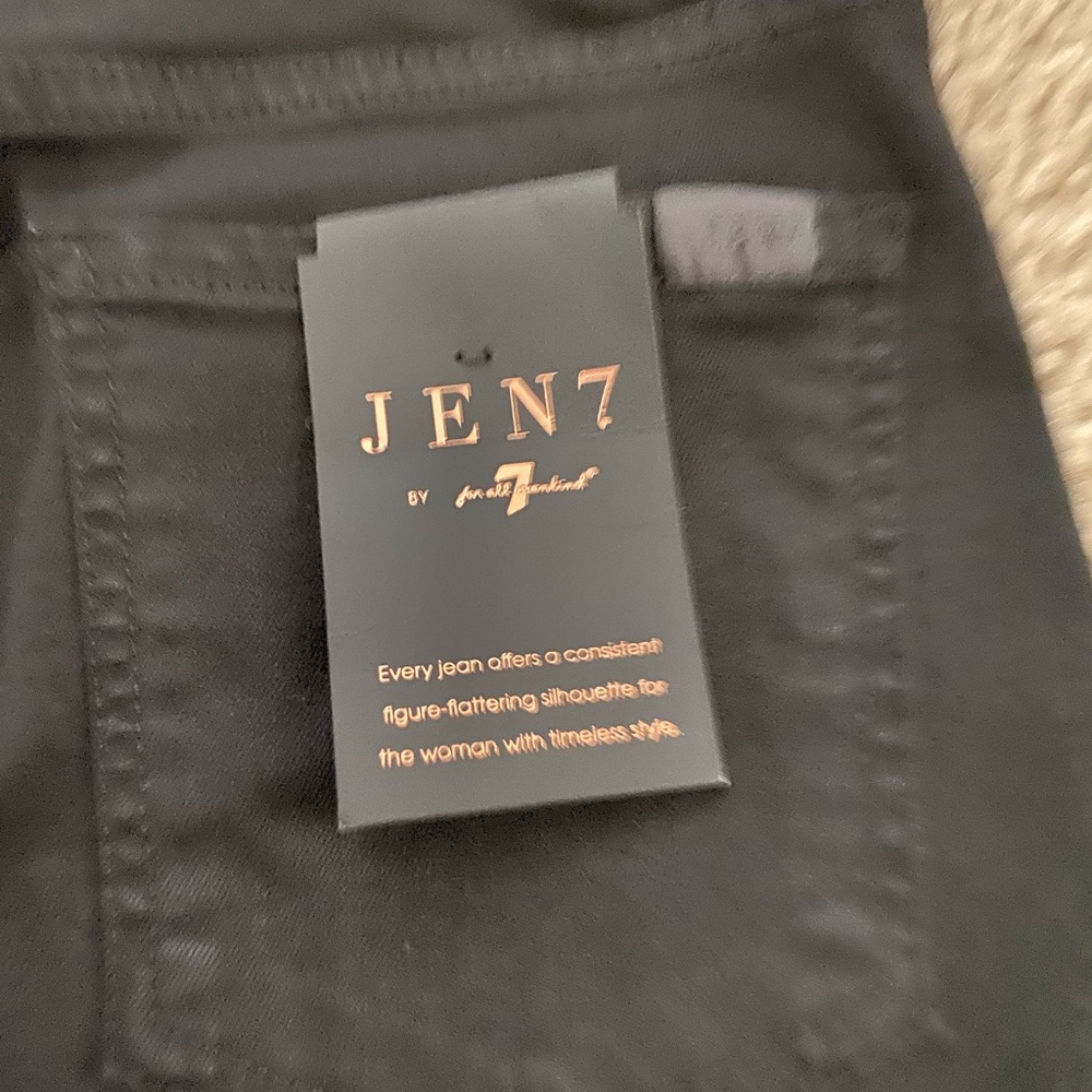 JEN7 by 7 for all mankind black stretch jeans with stretch waist